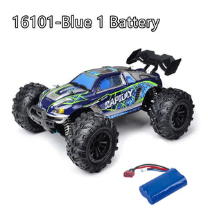 Rc Cars Off Road 4WD with LED Headlight,1/16 Scale Rock Crawler 4WD 2.4G 50KM High Speed Drift Remote Control Monster Truck Toys
