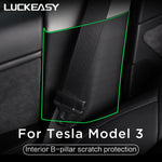Load image into Gallery viewer, LUCKEASY For Tesla Model 3 Invisible Car Door Sill Anti Kick Pad Protection Side Edge Film Model3 2017-2022 Protector Stickers
