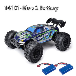 Rc Cars Off Road 4WD with LED Headlight,1/16 Scale Rock Crawler 4WD 2.4G 50KM High Speed Drift Remote Control Monster Truck Toys