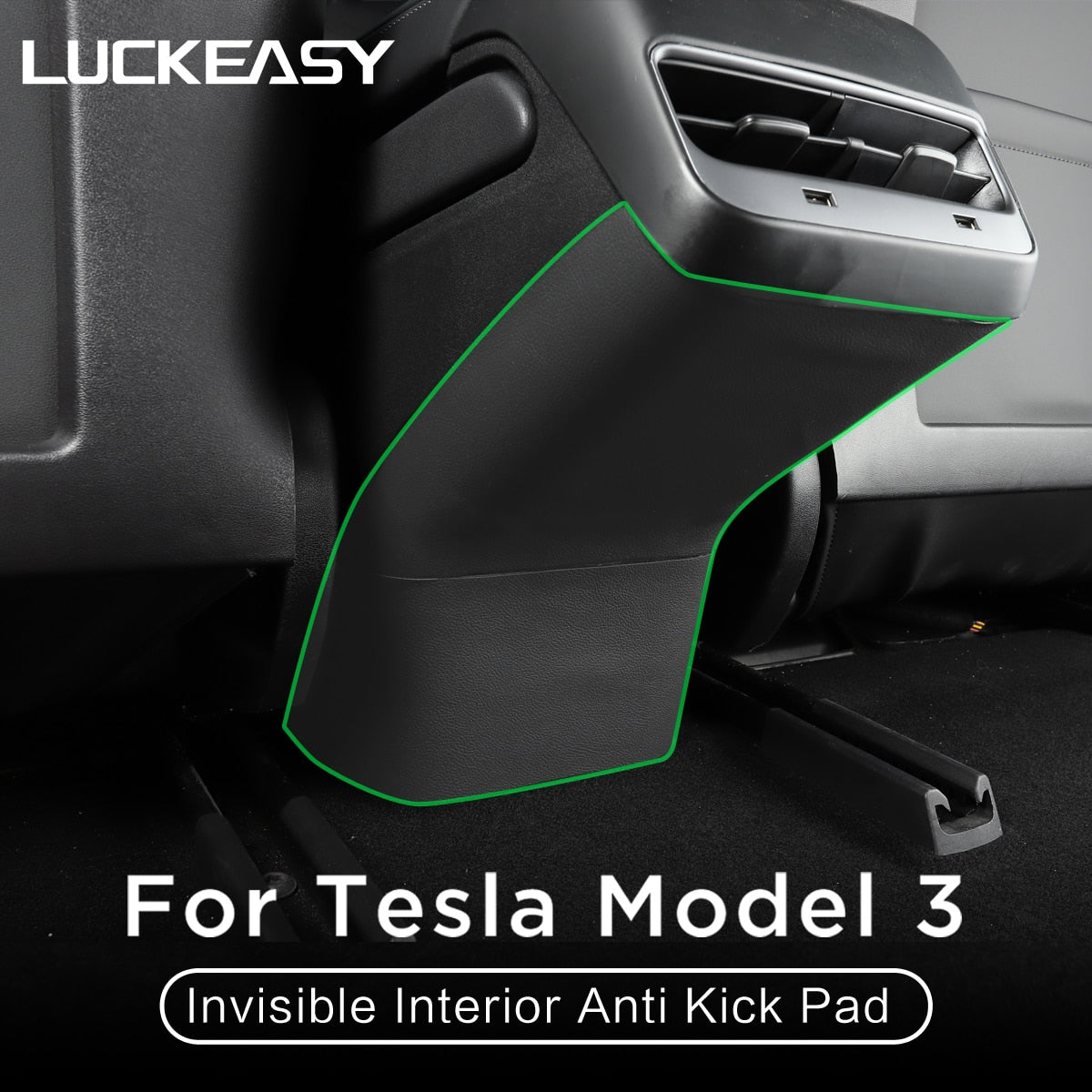 LUCKEASY For Tesla Model 3 Invisible Car Door Sill Anti Kick Pad Protection Side Edge Film Model3 2017-2022 Protector Stickers