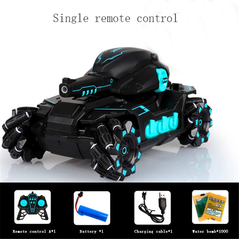 2.4G RC Car Toy 4WD Water Bomb Tank RC Toy Shooting Competitive Gesture Controlled Tank Remote Control Drift Car Kids Boy Toys