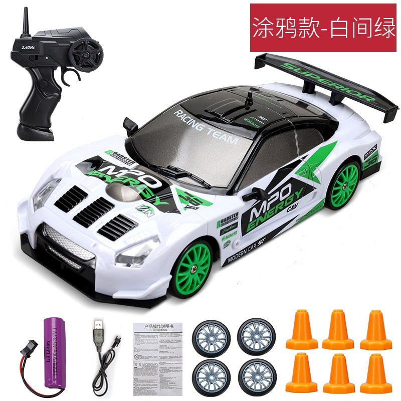 2.4G Drift Rc Car 4WD RC Drift Car Toy Remote Control GTR Model AE86 Vehicle Car RC Racing Car Toy for Children Christmas Gifts