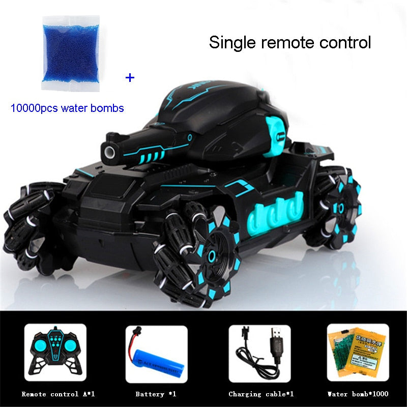 2.4G RC Car Toy 4WD Water Bomb Tank RC Toy Shooting Competitive Gesture Controlled Tank Remote Control Drift Car Kids Boy Toys