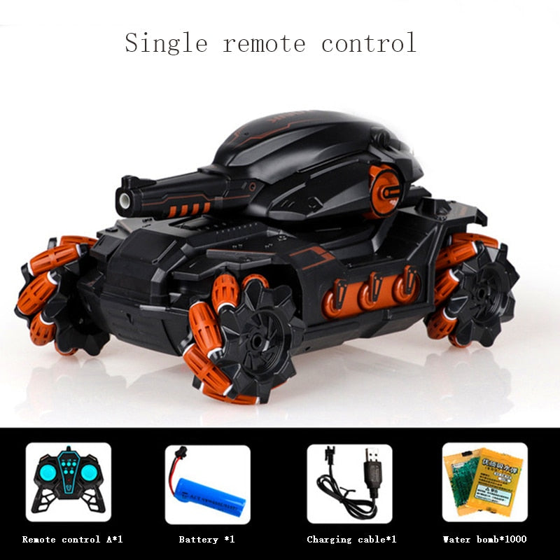 2.4G RC Car Toy 4WD Water Bomb Tank RC Toy Shooting Competitive Gesture Controlled Tank Remote Control Drift Car Kids Boy Toys