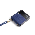 Load image into Gallery viewer, Pu Leather hand Strap Anti-fall Phone Case for Samsung Galaxy Z Flip 3 5G SM-F711B Protection Back Cover with Lanyard Z flip 4
