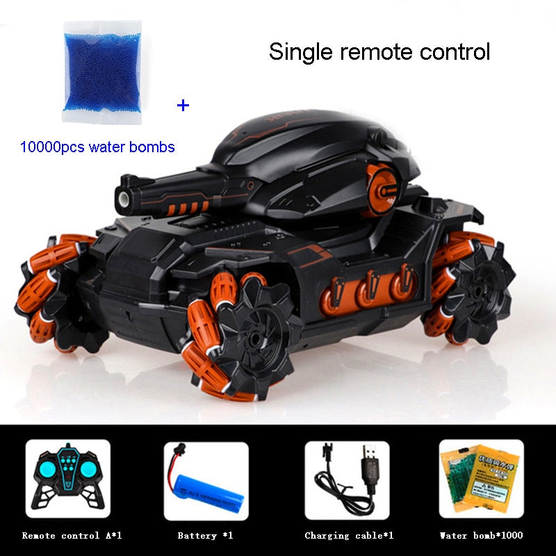 2.4G RC Car Toy 4WD Water Bomb Tank RC Toy Shooting Competitive Gesture Controlled Tank Remote Control Drift Car Kids Boy Toys