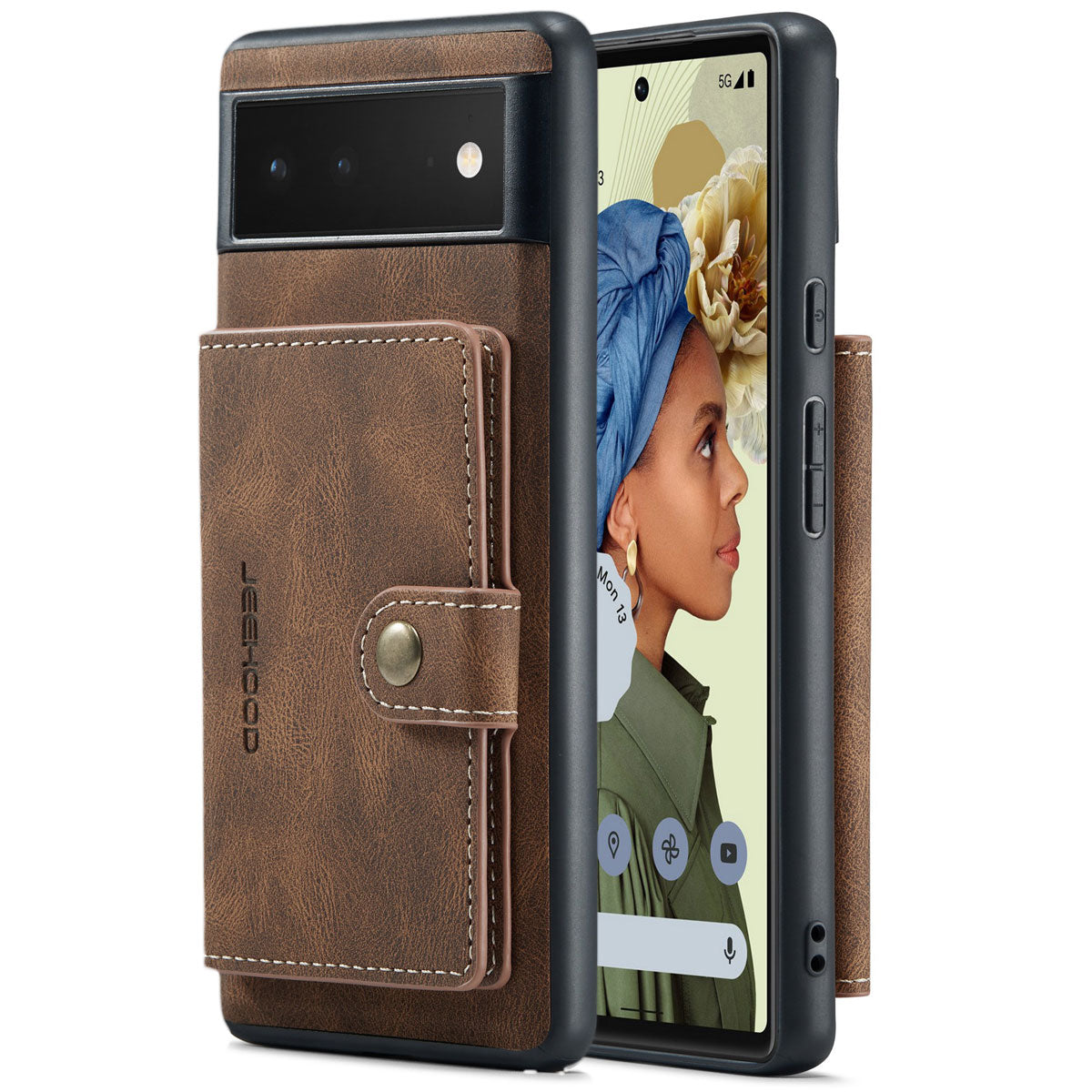 Case For Google Pixel 7 6 Pro Pixel 6 Leather Wallet Card Solt Bag Magnetic case for Google Pixel 5A 5G