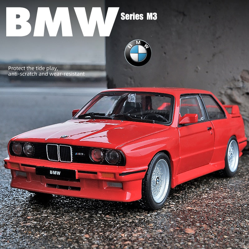 Bburago 1:24 BMW M3 E30 1988 Supercar Alloy Car Diecasts & Toy Vehicles Car Model Miniature Scale Model Car Toy For Children