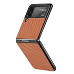 Load image into Gallery viewer, Luxury Carbon Fiber Slim Case for Samsung Galaxy Z Flip 3 4 5G Flip3 Flip4 Phone Protective Cover Coque for Samsung Z Flip 4
