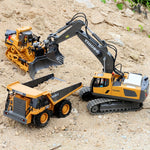 Load image into Gallery viewer, 2.4G High Tech 11 Channels RC Excavator Dump Trucks Bulldozer Alloy Plastic Engineering Vehicle Electronic Toys For Boy Gifts
