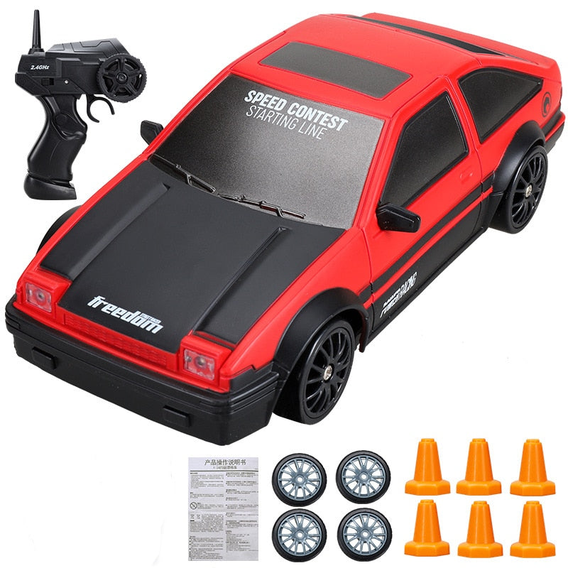 2.4G Drift Rc Car 4WD RC Drift Car Toy Remote Control GTR Model AE86 Vehicle Car RC Racing Car Toy for Children Christmas Gifts