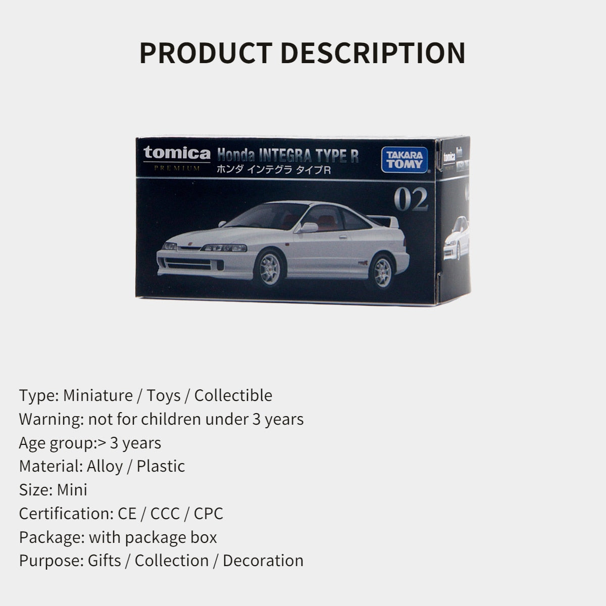 Takara Tomy Tomica Premium TP, SUBARU IMPREZA WRX TYPE R Scale Car Model Replica Collection, Kids Xmas Gift Toys for Boys