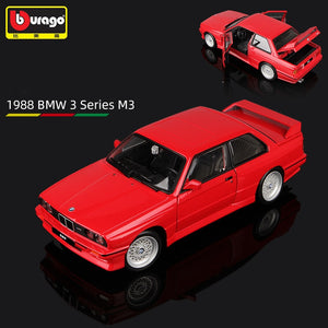Bburago 1:24 BMW M3 E30 1988 Supercar Alloy Car Diecasts & Toy Vehicles Car Model Miniature Scale Model Car Toy For Children