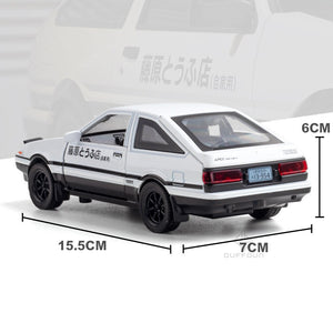 1/32 Toyota Initial D AE86 Alloy Car Models Toys Metal Diecast Initial D Exquisite Workmanship Car With Pull Back Gifts For Boys