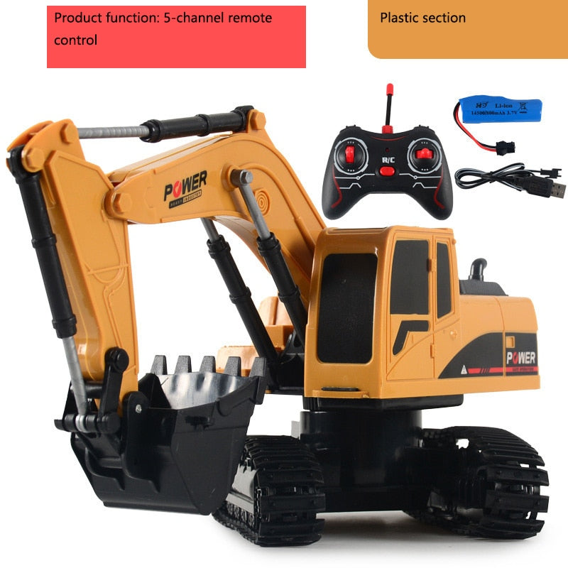 1: 20 Large Alloy Remote Control Excavator 11 Channel Crawler Excavator Children Boy Competition Engineering Vehicle Model Toy