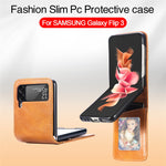 Load image into Gallery viewer, Card Holder Wallet Leather Case for Samsung Galaxy Z Flip 3 Flip4 5G Flip 4 Flip3 Anti-Slip Matte Feeling Plain Phone Cover
