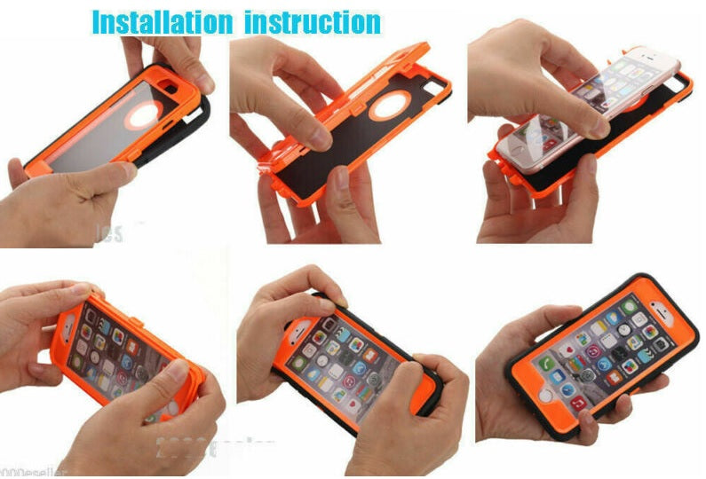 iPhone Rugged Shockproof Defender Case Cover