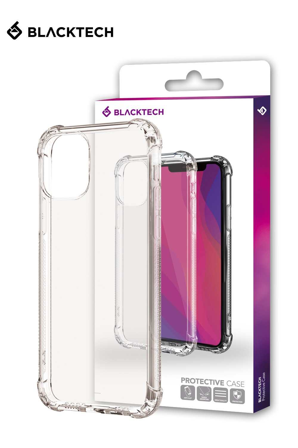 Google Pixel BLACKTECH Ultra-Clear Shockproof Bumper Back Case Cover