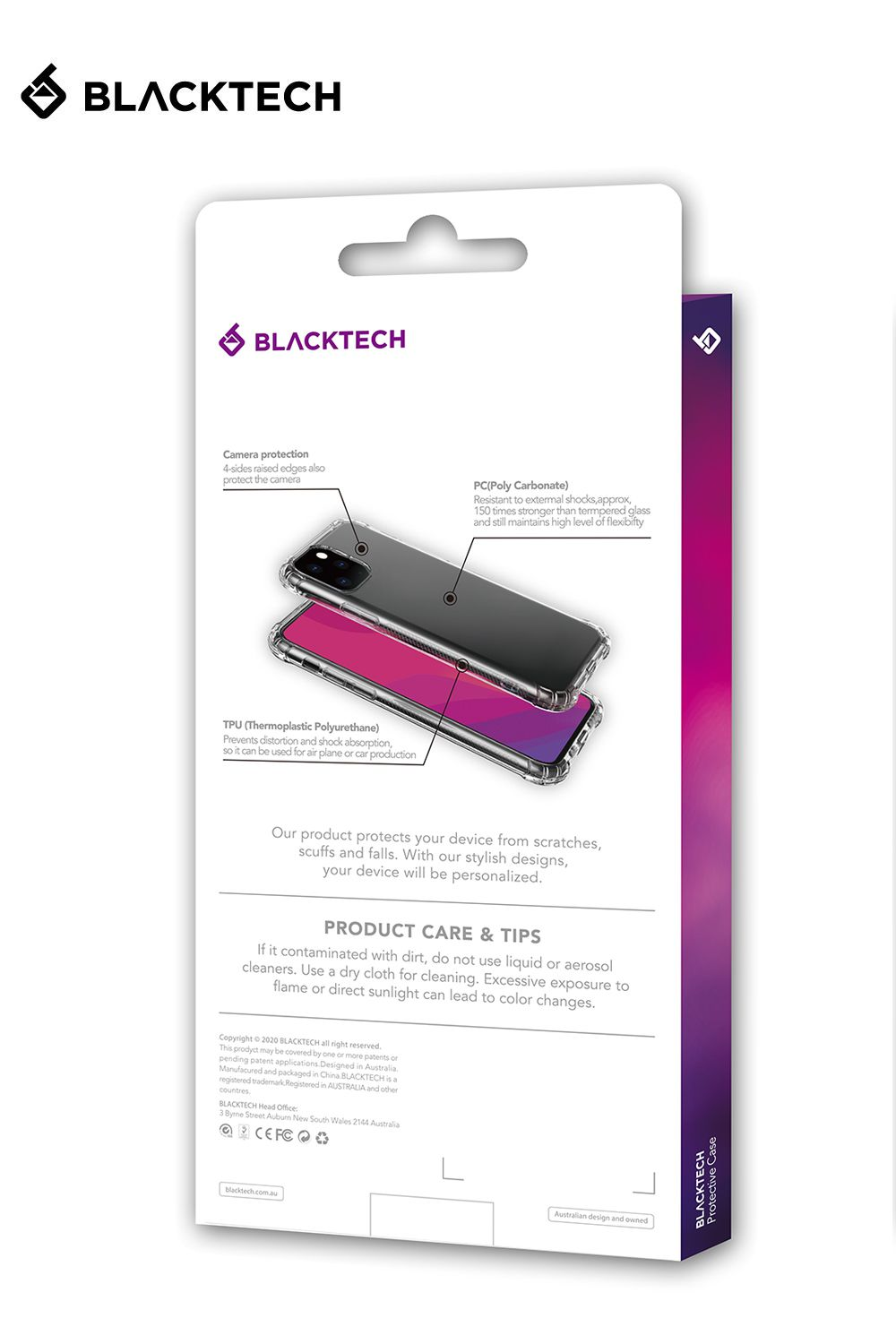 Samsung A Series BLACKTECH Ultra-Clear Shockproof Bumper Back Case Cover