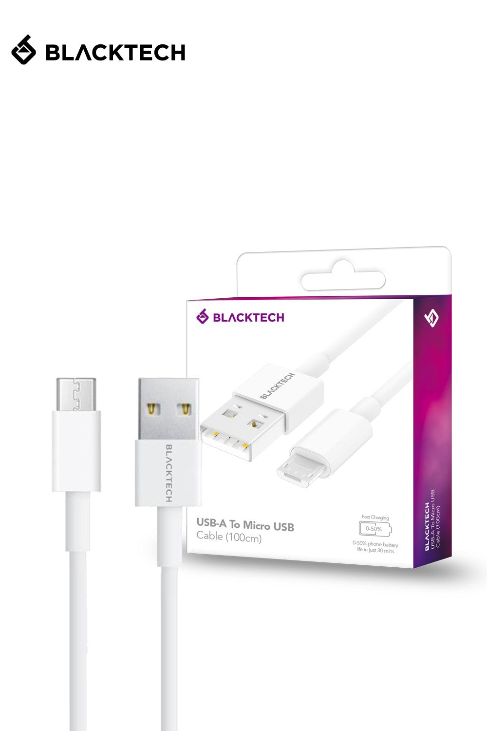 BLACKTECH USB-A To Lighting Type C Micro USB Fast Charging Cable