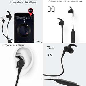 Remax RB-S25 Sports Magnet Bluetooth Headset Wireless Stereo Music Earphone Built-in Mic