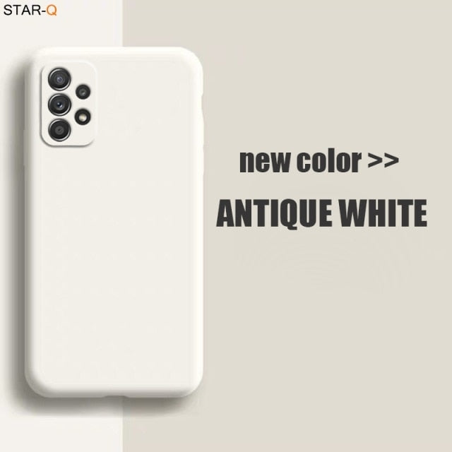 Liquid Silicone Phone Case For Samsung Galaxy A52 A72 A32 4G 5G Original Back Cover Cases