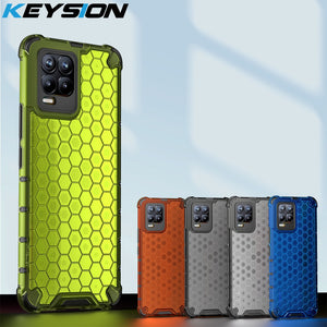 KEYSION Shockproof Case for Realme 8 5G 8 Pro 7 GT Neo Q3 C20 C17 C15 C11 Honeycomb Phone Cover