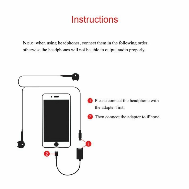 Lightning 2 in1 Adapter For Audio & Call with Charging