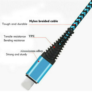 Premium Strong Metal Braided Lightning to USB Cable