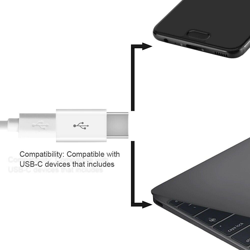 Micro USB to USB-C USB 3.1 Type-C Adapter Data Converter