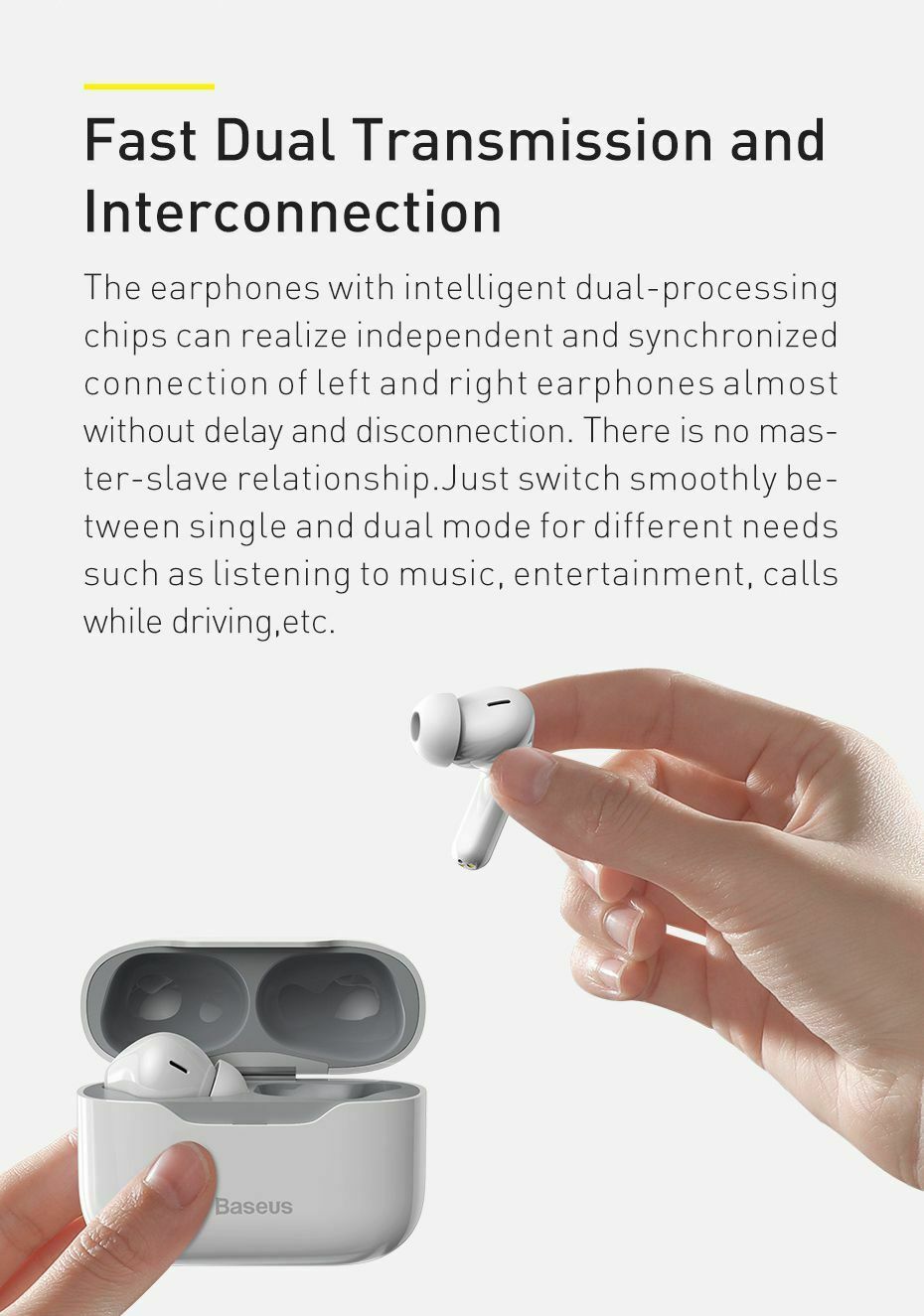 Baseus Active Noise Cancellation True Wireless Earphones Ear buds Pro