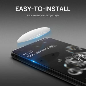 Premium Curved Tempered Glass UV Screen Protector for Samsung- 100% Original Touch Sensitive