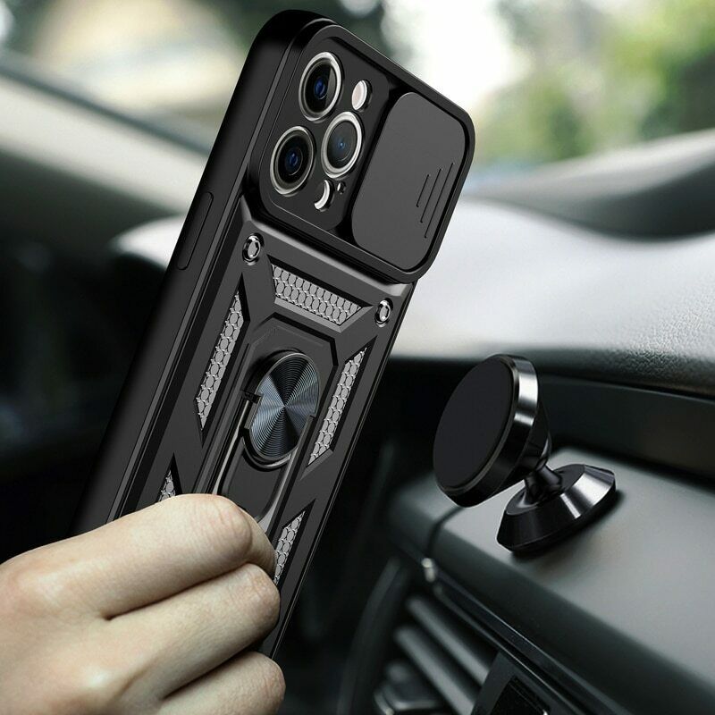 Samsung Dual Layer Heavy Duty Shockproof Magnetic iRing Camshield Camera Protective Case Cover