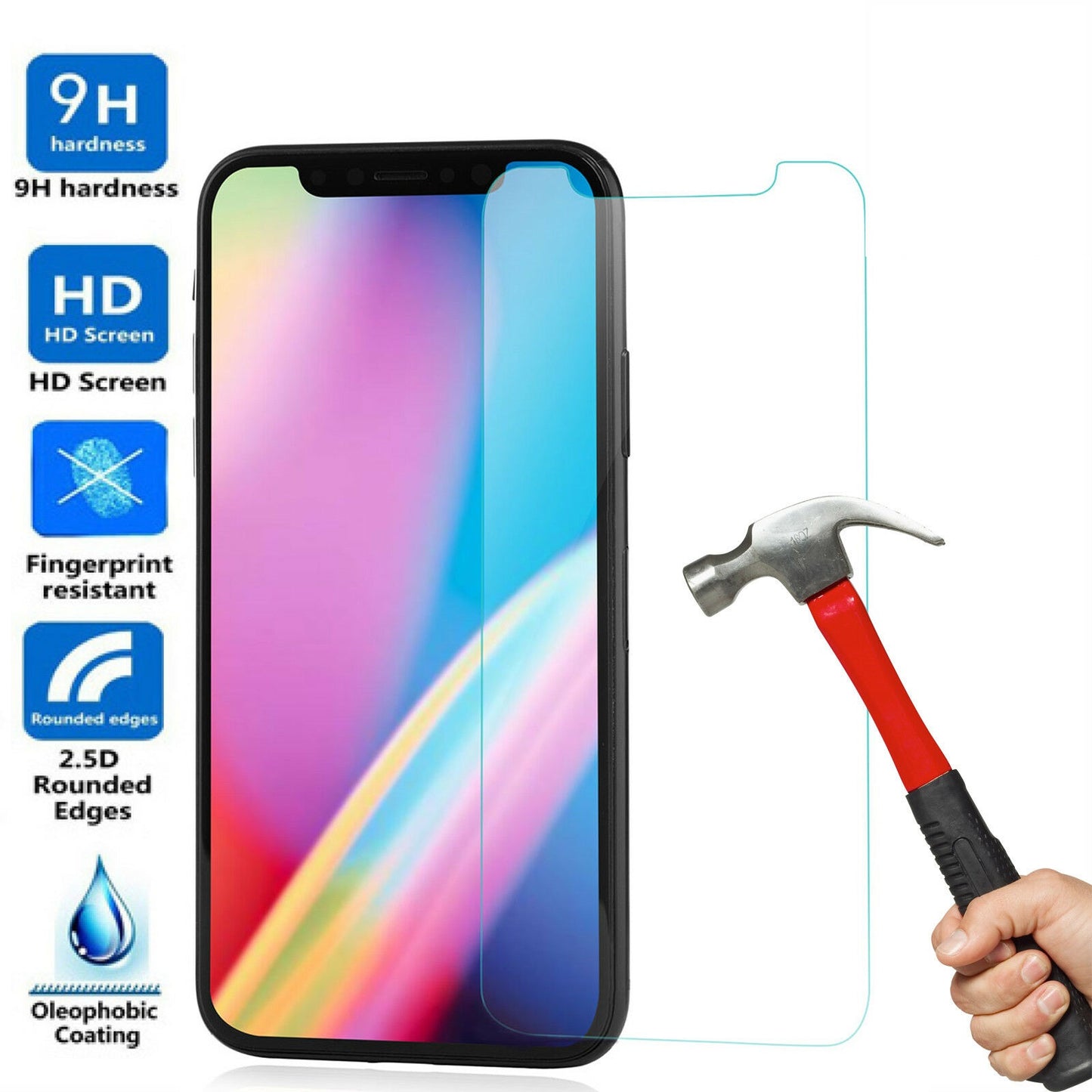 iPhone Anti Scratch Tempered Glass Screen Protector