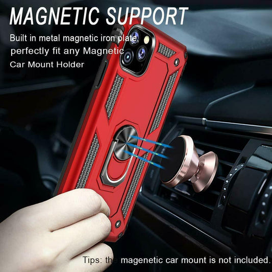 Samsung Galaxy S Series Dual Layer Heavy Duty Shockproof Magnetic iRing Case Cover