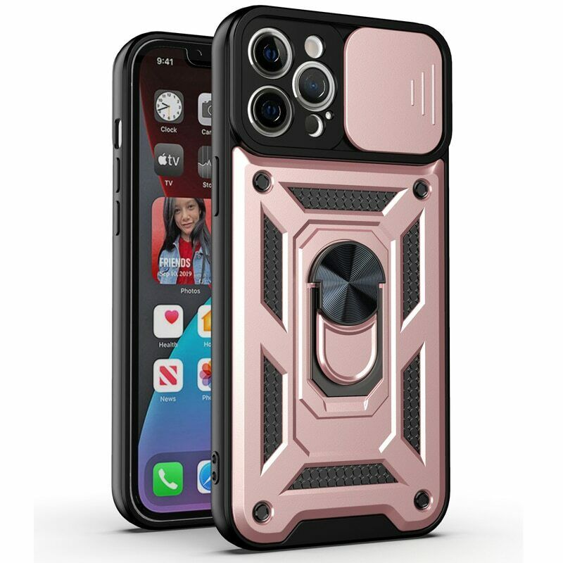 iPhone Dual Layer Heavy Duty Shockproof Magnetic iRing Camshield Camera Protective Case Cover