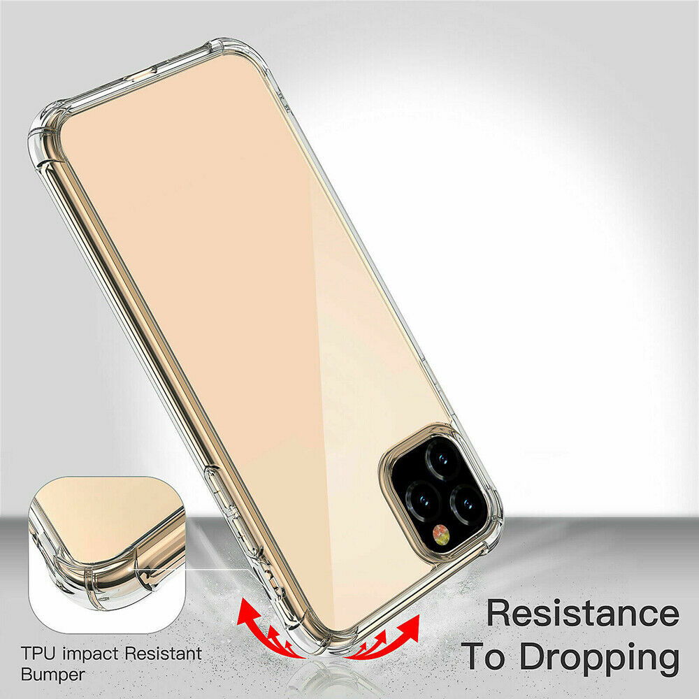 iPhone Ultra-Clear Shockproof Bumper Back Case Cover